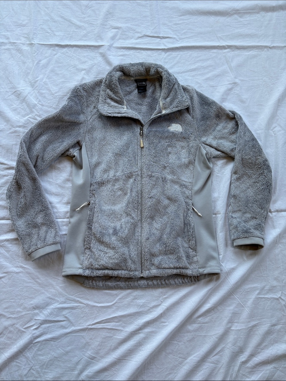 The North Face Osito Light Gray Fleece Full-Zip Jacket Women’s Large